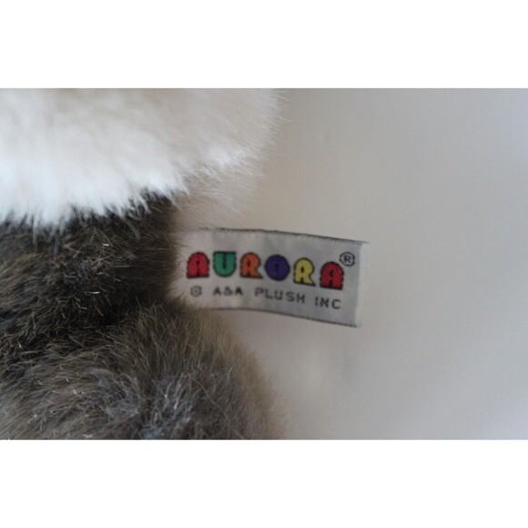 Aurora Plush Bunny Rabbit Stuffed Laying Down Big Ears Brown Realistic 10inch - Picture 6 of 9